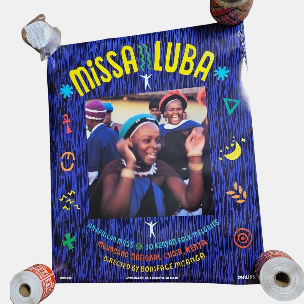 Muungano National Choir Missa Luba Kenyan Folk Melodies 20x24 Promo Poster 1990s